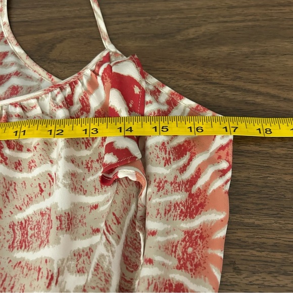 Parker Silk Split Ruffled Waist Marbled Tie Dye Mini Dress - Picture 7 of 10